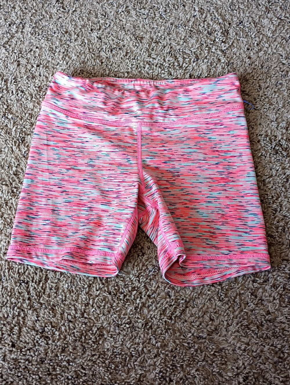 90 Degree By Reflex Pink Space-Dye Bike Shorts